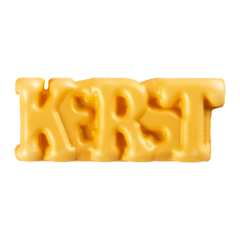 2013675 PLAQUETTE RELIEF KERST DOREE  49X20MM 120 PCES ***S/CDE***