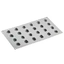 PAVONI - MOULE TROMPE L'OEIL 300 x 175MM - MARRON - 31 x 27MM HT 16MM 6ML - 24 EMPREINTES