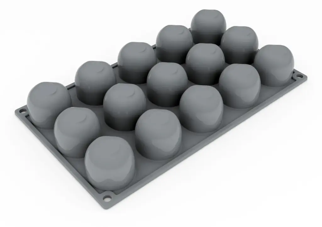 PAVONI - TROMPE L'OEIL MOLD 300 x 175MM - APPLE - DIAM 45MM H 37.5MM 46ML - 15 CAVITIES