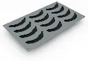 PAVONI - TROMPE L'OEIL MOLD 300 x 175MM - MINI BANANA - 90 x 40.5MM H 25MM 40ML - 12 CAVITIES