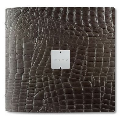 DAGSTYLE BRUINE CROCO MENUKAART 23X23CM