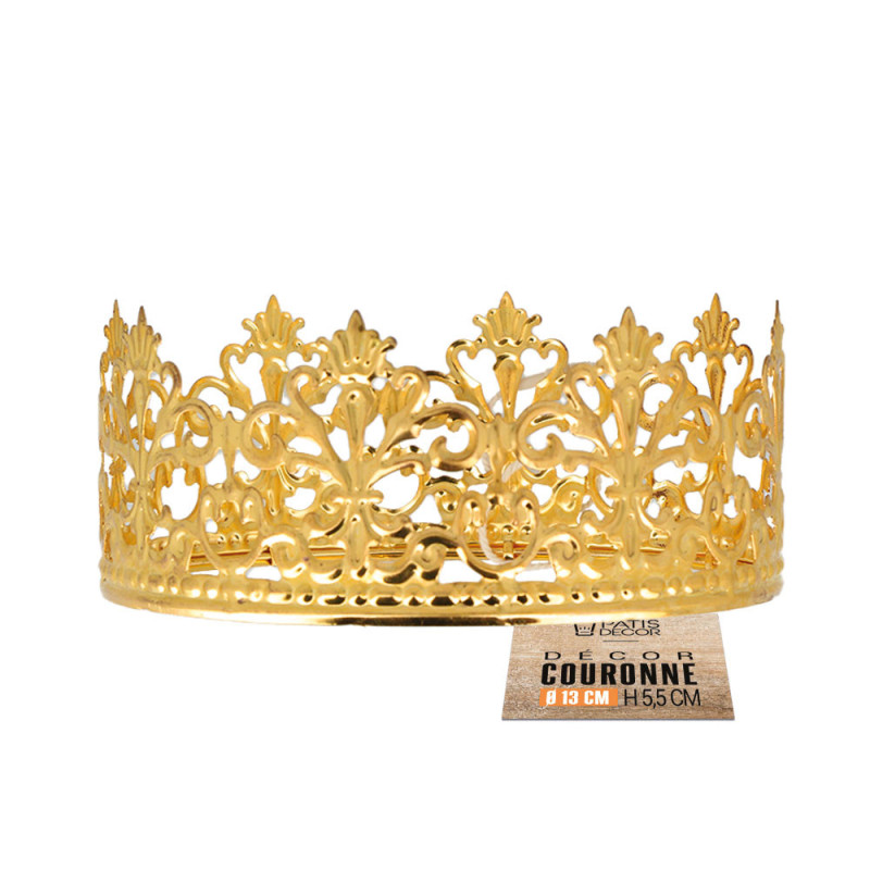 GOLD PLASTIC CROWN DIAM. 13CM H 5.5CM