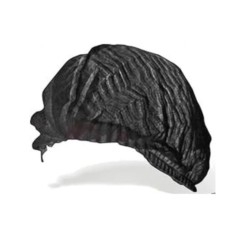 BLACK DISPOSABLE HAIRNET 100PCS