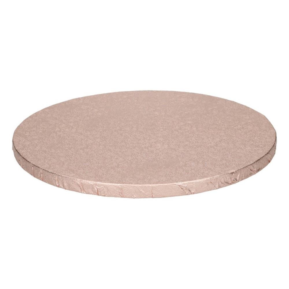 FUNCAKES PLATEAU GATEAU ROND ROSE OR Ø 25CM 