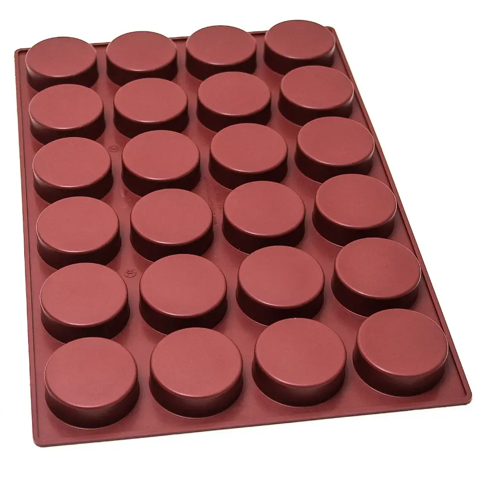 MAE - MOULE CYLINDRE SILICONE 60 X 40CM - 24 ALVEOLES DIAM 81MM HT 28MM 139ML