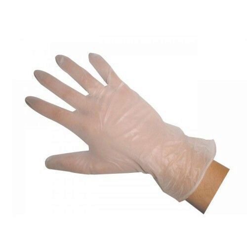 GANTS VINYLE TAILLE MEDIUM NON POUDRE 100 PIECES TRANSPARENT