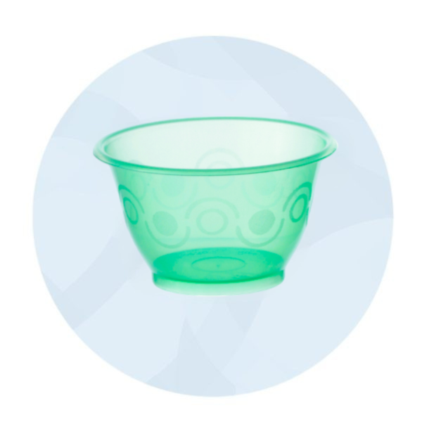 GREEN PLASTIC ICE CREAM CUP 80CC 50PCS