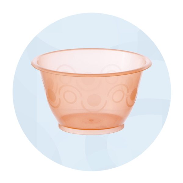 ORANGE PLASTIC ICE CREAM CUP 120CC 50PCS