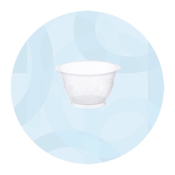 TRANSPARENT PLASTIC ICE CREAM CUP 80CC 50PCS