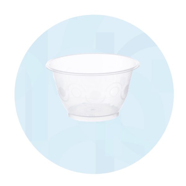 TRANSPARENT PLASTIC ICE CREAM CUP 120CC 50PCS