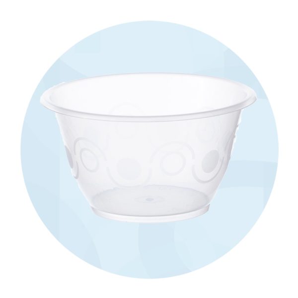 TRANSPARENT PLASTIC ICE CREAM CUP 300CC 50PCS