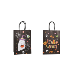SAC HALLOWEEN NOIR - 2 ASS. 15 x 8CM HT 21CM