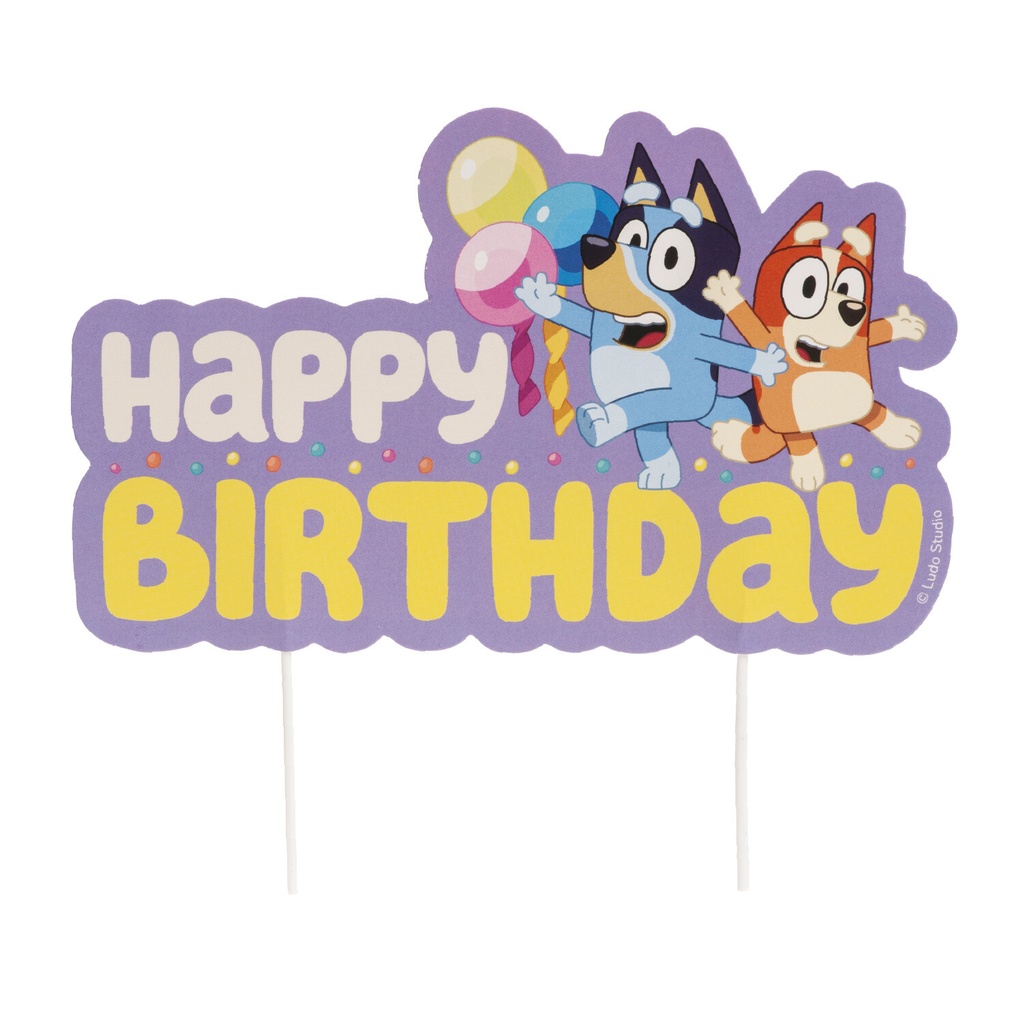 BLUEY & BINGO PAPRIER CAKE TOPPERS 17,5CM