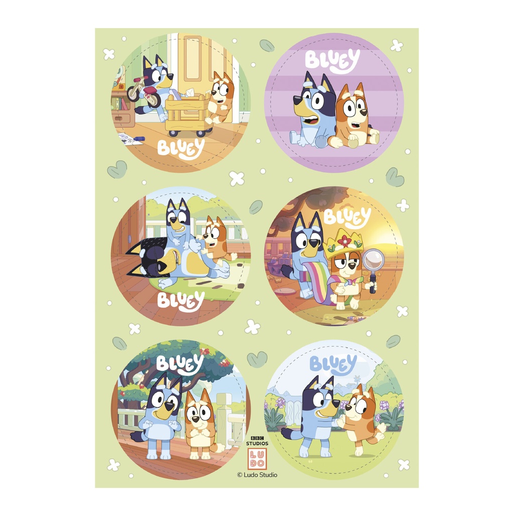 BLUEY & BINGO ZETMEELSCHIJF MIX DIAM. 5,8CM 6STKS