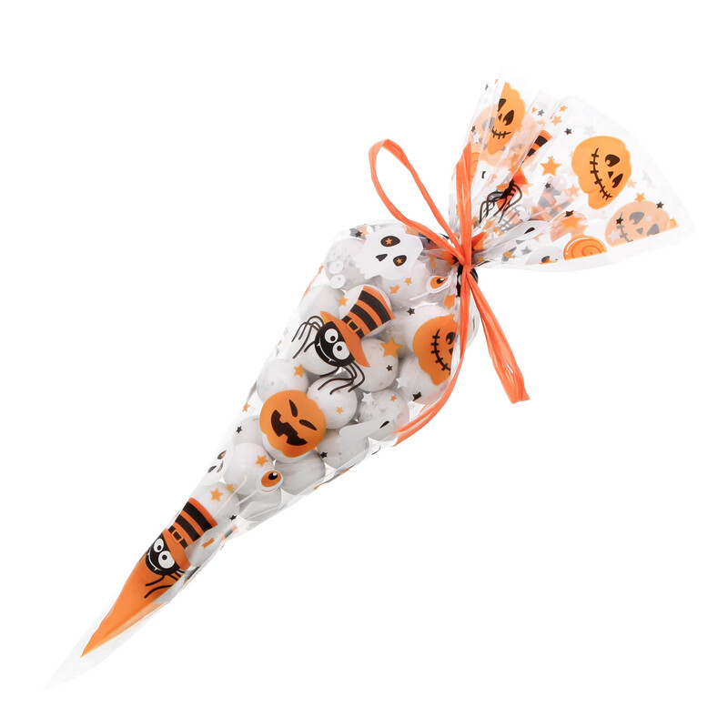 SACHET CORNET HALLOWEEN "BOO BUDDIES" 18 x 37CM 250GR 50PCS 
