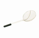 SKIMMER FRY SCOOP DIAM 28CM - BLACK STAINLESS STEEL HANDLE