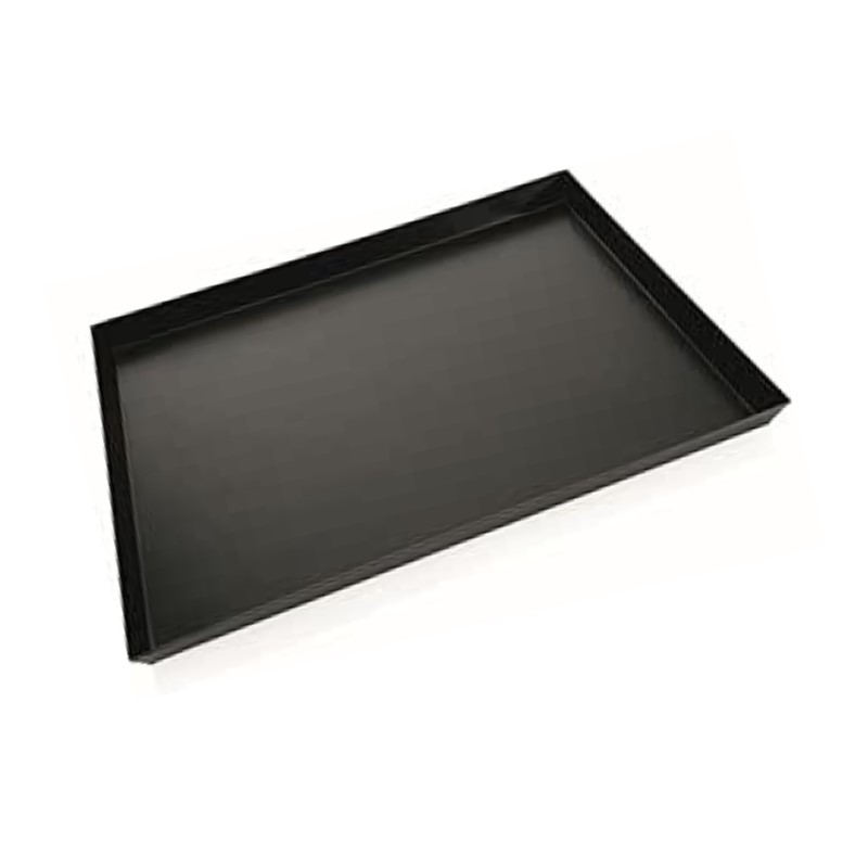 PLAQUE TÔLE NOIRE 60 x 40CM HT 5CM - 4 BORDS A 90 DEGRES