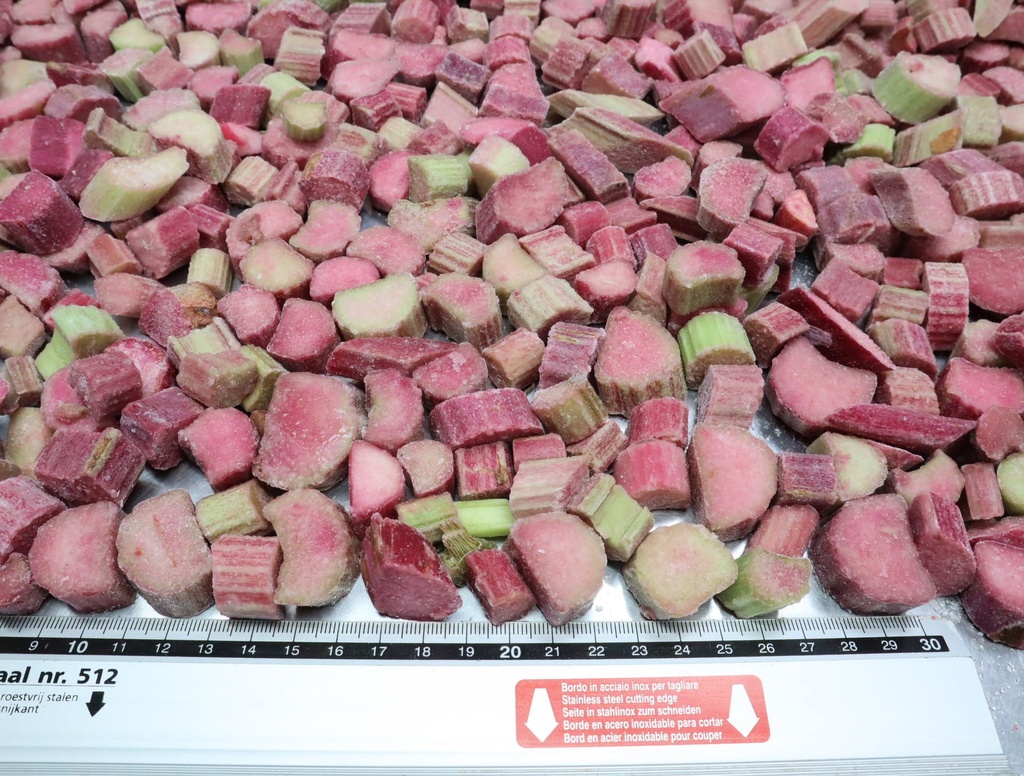 ❄️RED RHUBARB CUBES OF 10X13MM 10KG 