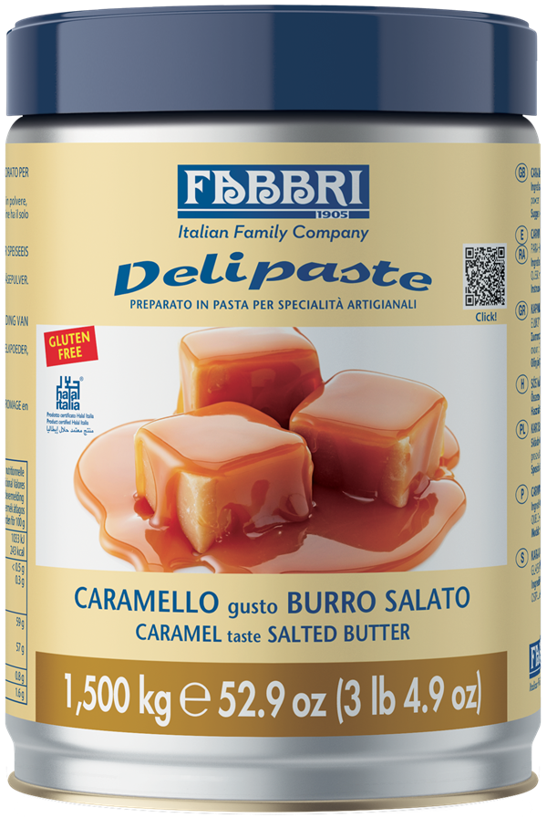 FABBRI DELIPASTE PATE CARAMEL BEURRE SALE 1.5KG