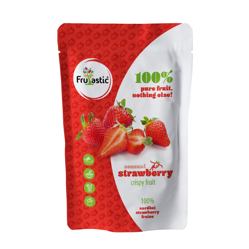 FRUTASTIC - CHIPS DE FRAISES LYOPHILISEES EN SACHET DE 20GRS