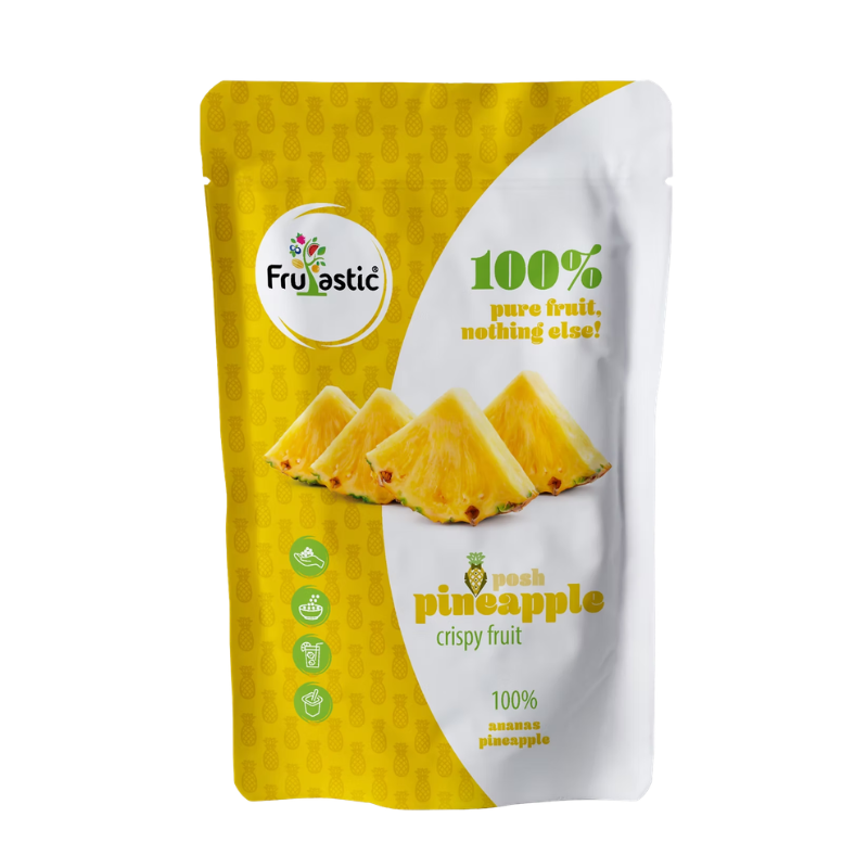 FRUTASTIC - MORCEAUX D'ANANAS LYOPHILISEES EN SACHET DE 25GRS