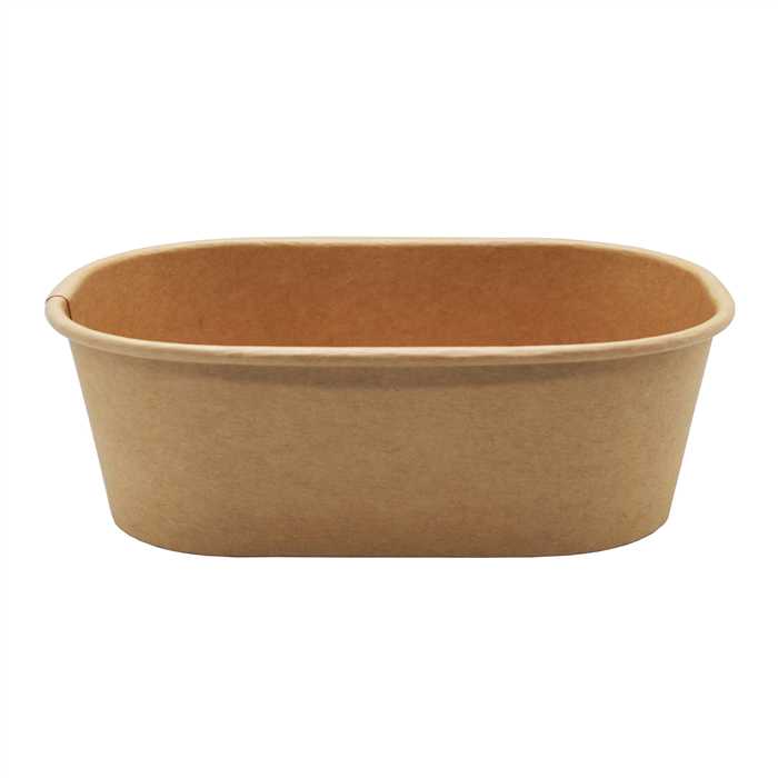 RAVIER EN CARTON KRAFT 17 x 12CM HT 4.3CM 500ML 25PCS **SANS COUVERCLE**