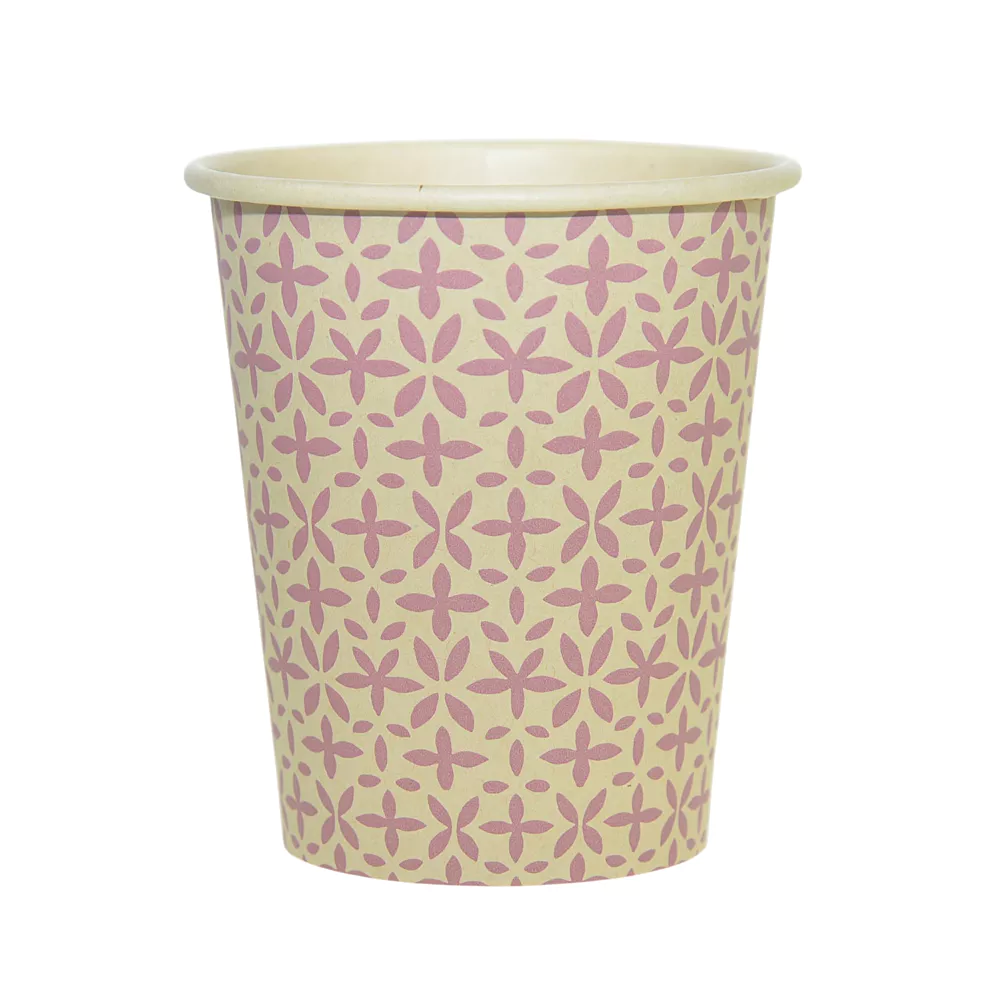 RED AZULEJO CARDBOARD CUP 180 ML 25 PCS