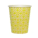 YELLOW AZULEJO CARDBOARD CUP 250 ML 25 PCS