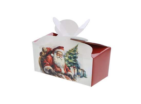 BOÎTE PAPILLON 2 PRALINES SANTA "BABA" 7 x 10CM HT 11CM