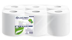 LUCART PROFESSIONAL ECO 450 ESSUIES MAIN BLANC GRAND MODELE 6 ROULEAUX  DEVIDAGE CENTRAL 450 FEUILLES 30X20CM