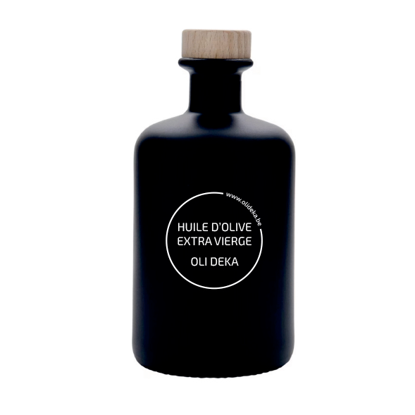 OLIDEKA - HUILE D'OLIVE EXTRA VIERGE BOUTEILLE NOIRE 50CL + BOUCHON VERSEUR