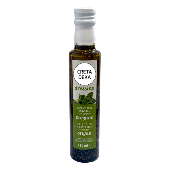 CRETA DEKA - HUILE D'OLIVE EXTRA VIERGE INFUSÉE À L'ORIGAN 250ML