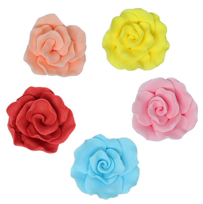 PME - SUGAR ROSES 40 MM - ASSORTED COLORS 36 PCS