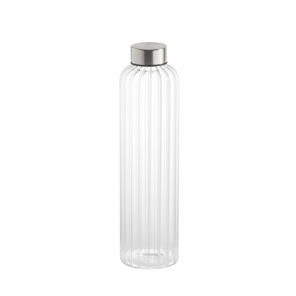APS BOUTEILLE-GOURDE VERRE TRANSPARENT BOUCHON INOX 0.7L - Ø 7XH26CM