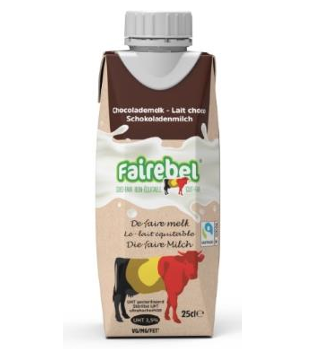 BOISSON FAIREBEL 1072 LAIT GOUT CHOCOLAT 3.5% TETRA 12 X 250ML 