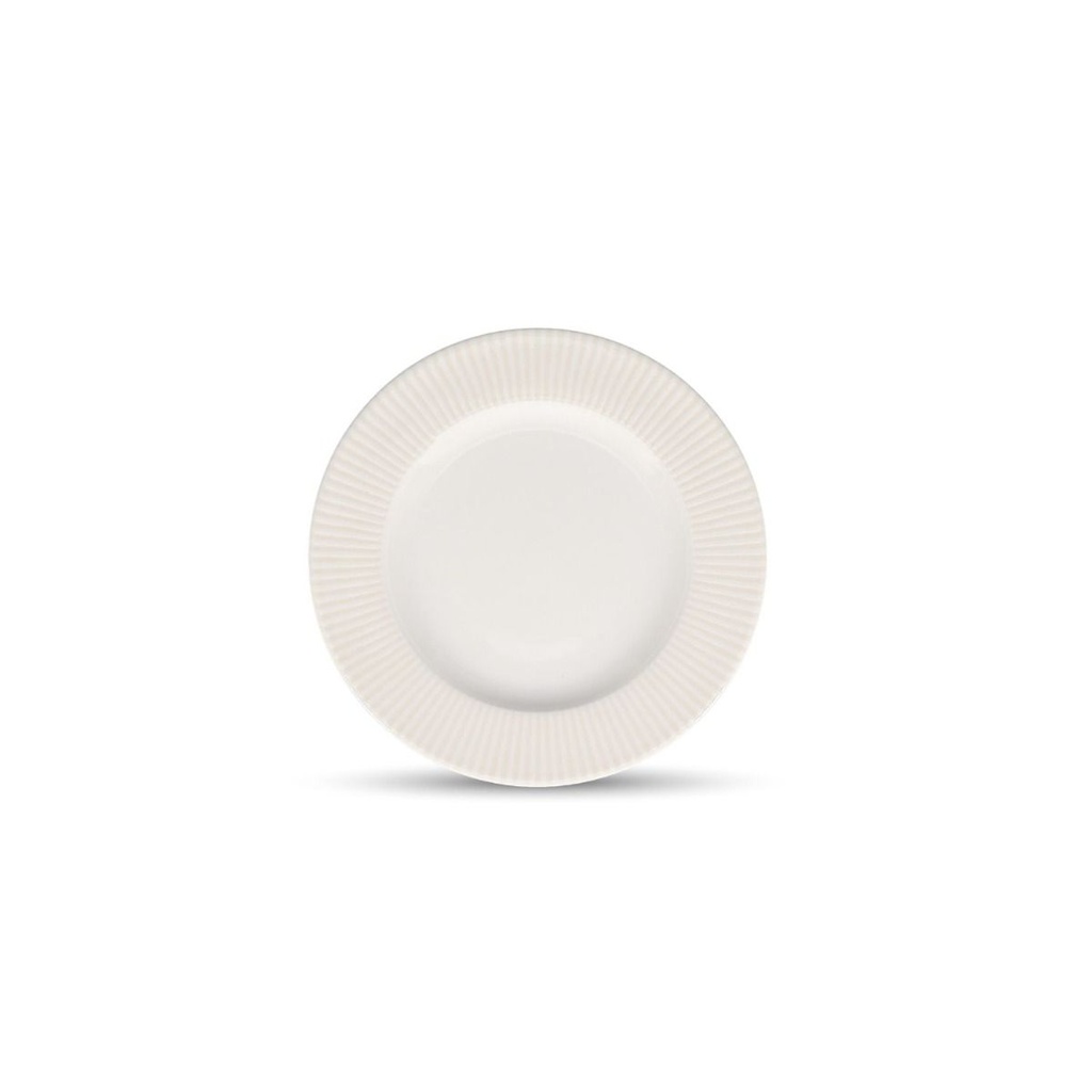 BONBISTRO SOLIS - ASSIETTE PLATE BLANCHE EN PORCELAINE 20 x 14CM - 740543