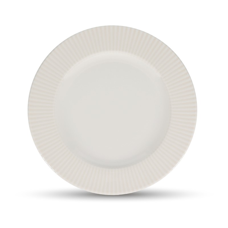 BONBISTRO SOLIS - ASSIETTE PLATE BLANCHE EN PORCELAINE 27 x 19CM - 740545