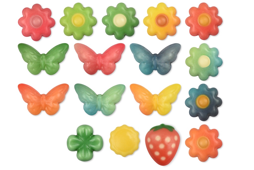 LENTEASSORTIMENT PLAATJES - WITTE CHOCOLADE - 128STUKS