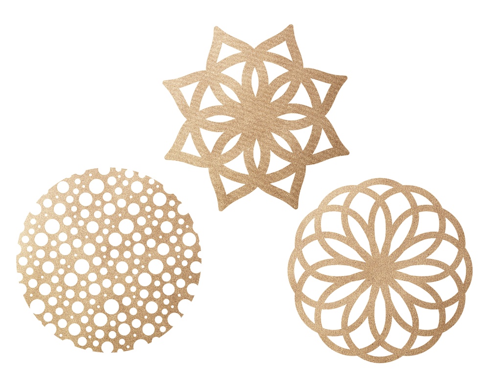 GOUDEN EETBARE KANTDECORATIES MANDALA Ø5,7CM - 96STUKS