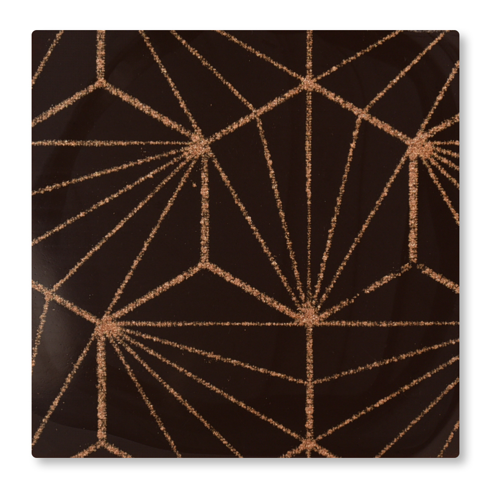 PLAQUETTE MOTIFS GÉOMÉTRIES LIGNES BRONZE CHOCOLAT NOIR 2,8 X 2,8CM 240PCS