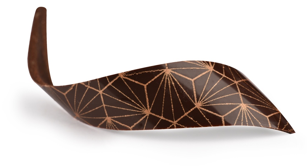 BOUCLE MOTIFS GÉOMÉTRIES LIGNES BRONZE CHOCOLAT NOIR 9CM 76PCS