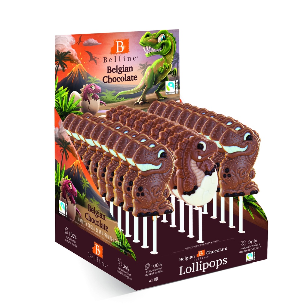 SUCETTE ASSORTIMENT 20x DINO REX + 10x DINO ROARY LAIT 16CM 30 x 25GRS
