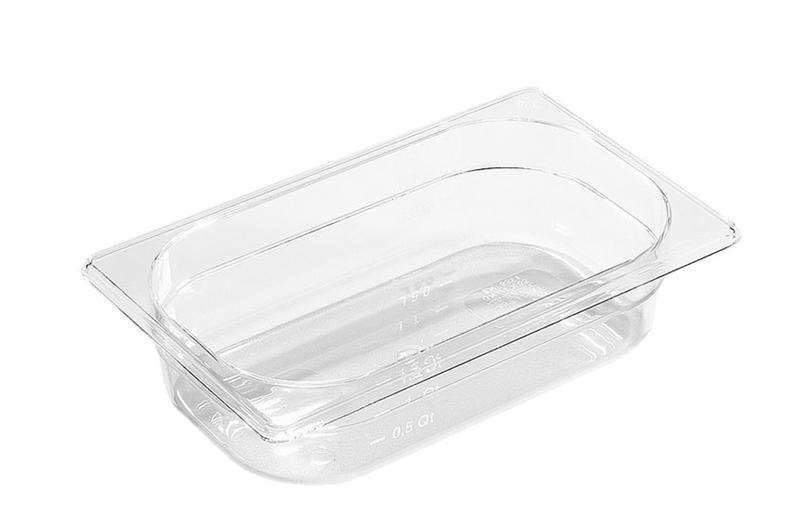 BAC TRANSPARENT "SAN" GN1/4-065 - 1,7L - 265x162MM