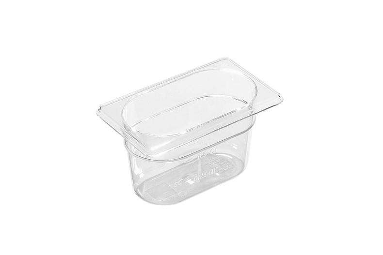 BAC TRANSPARENT "SAN" GN1/9-100 - 0,9L - 176x108MM