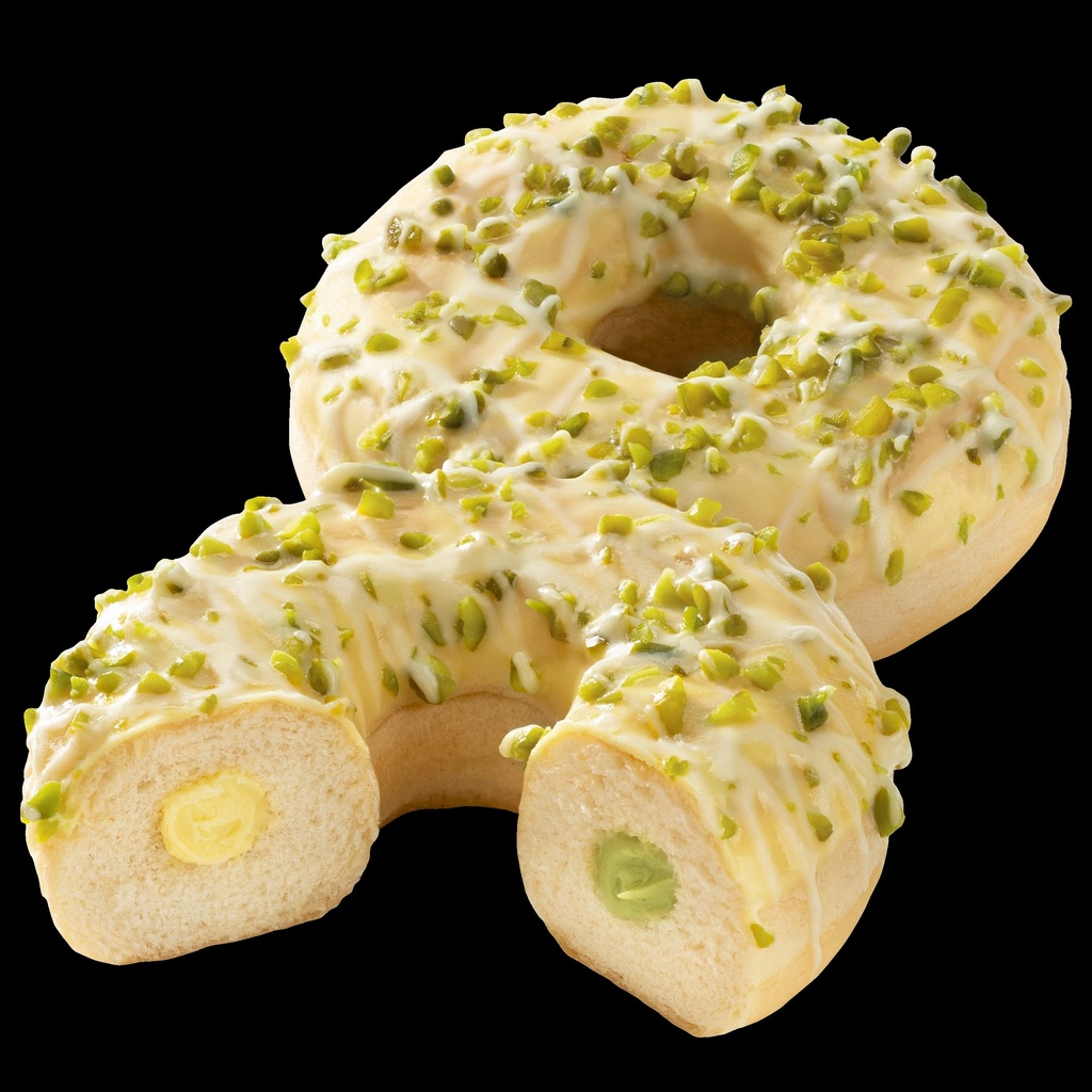 ❄️B & B 39025 DONUT PISTACHE FOURRE VANILLE CUIT  48 X 70GR