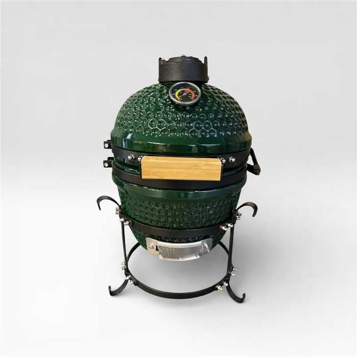 FUJI KAMADO GREEN CERAMIC BARBECUE 35 X 40.5CM - H 55CM - GRILL Ø27.2CM