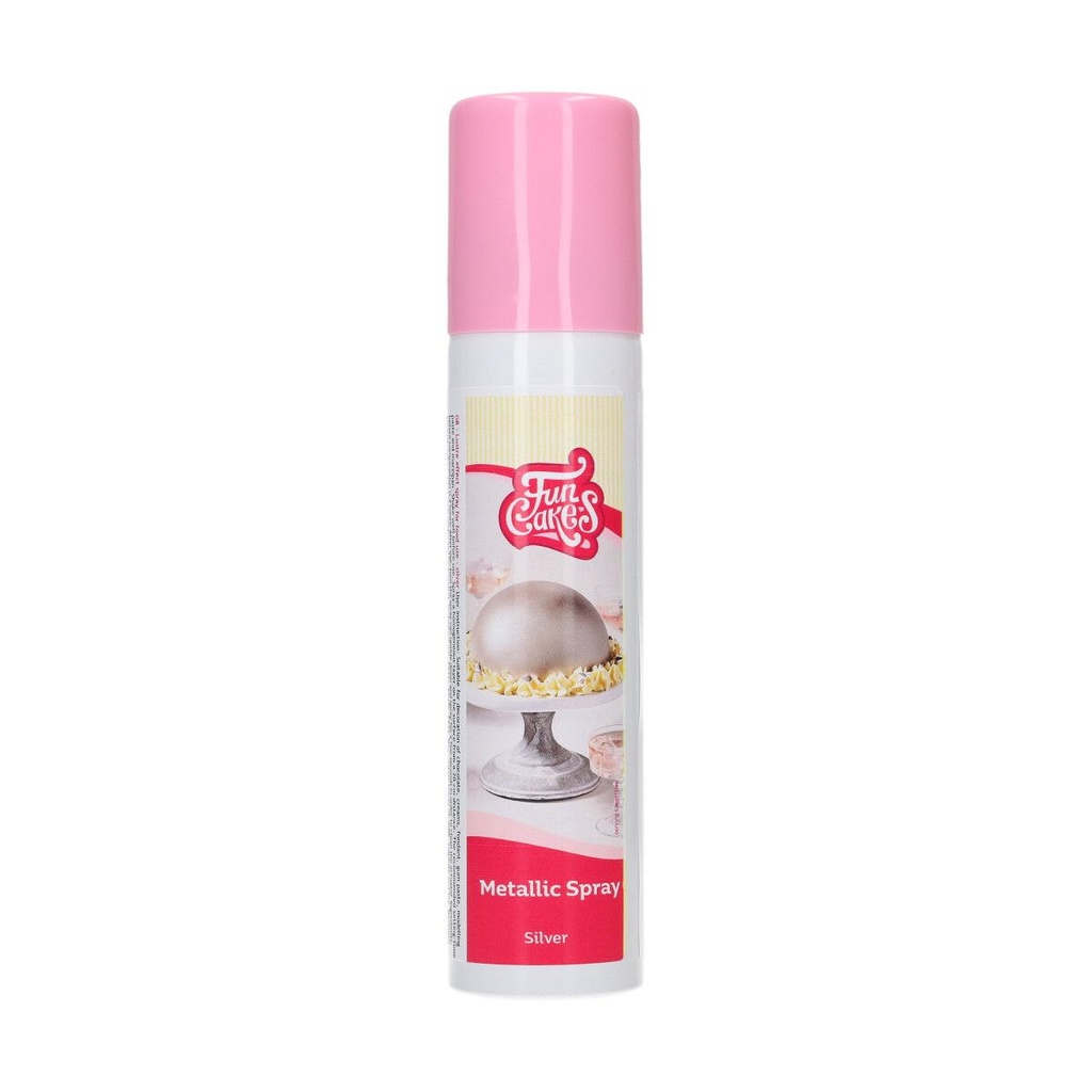 FUNCAKES - COLORANT SPRAY - ARGENT MÉTALLIQUE - 100ML