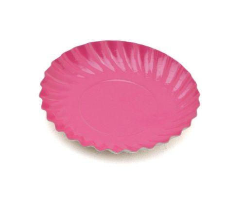 ROUND FUCHSIA PAPER PLATE Ø 88 MM 100 PCES FOSTPLUS INCLUDED