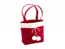 SAC EN FEUTRE ROUGE NOËL 20XH15/29CM