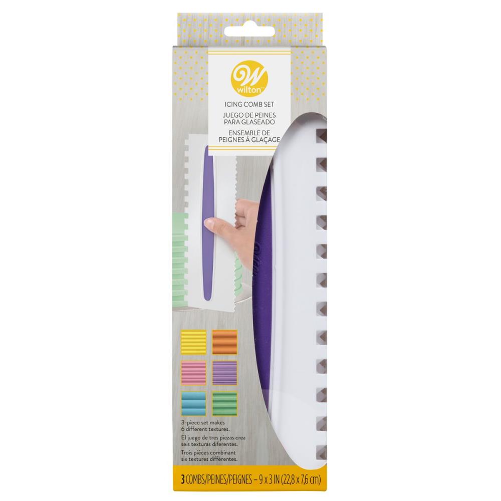 WILTON 3 PEIGNES RELIEF POUR GATEAU 6 RELIEFS